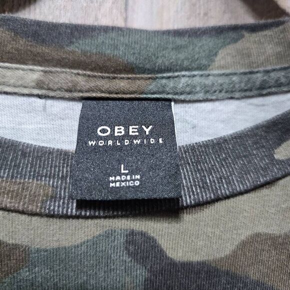 Obey Propoganda Vertical Camo T-Shirt - Picture 5 of 6